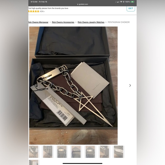 Rick Owen’s Metal Pentagram Choker - Picture 5 of 12